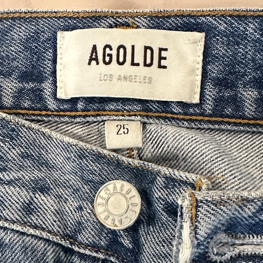 Agolde High Rise cropped Blue Jeans ‘Riley’ - Picture 6 of 11